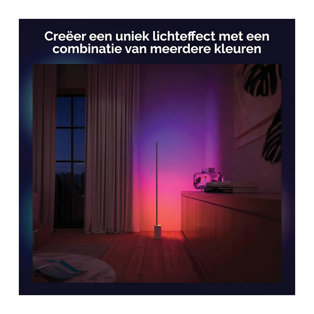Philips Hue Gradient Signe Vloerlamp - Wit en Gekleurd Licht - Slimme Lamp Werkt met Alexa en Google Home - — 3