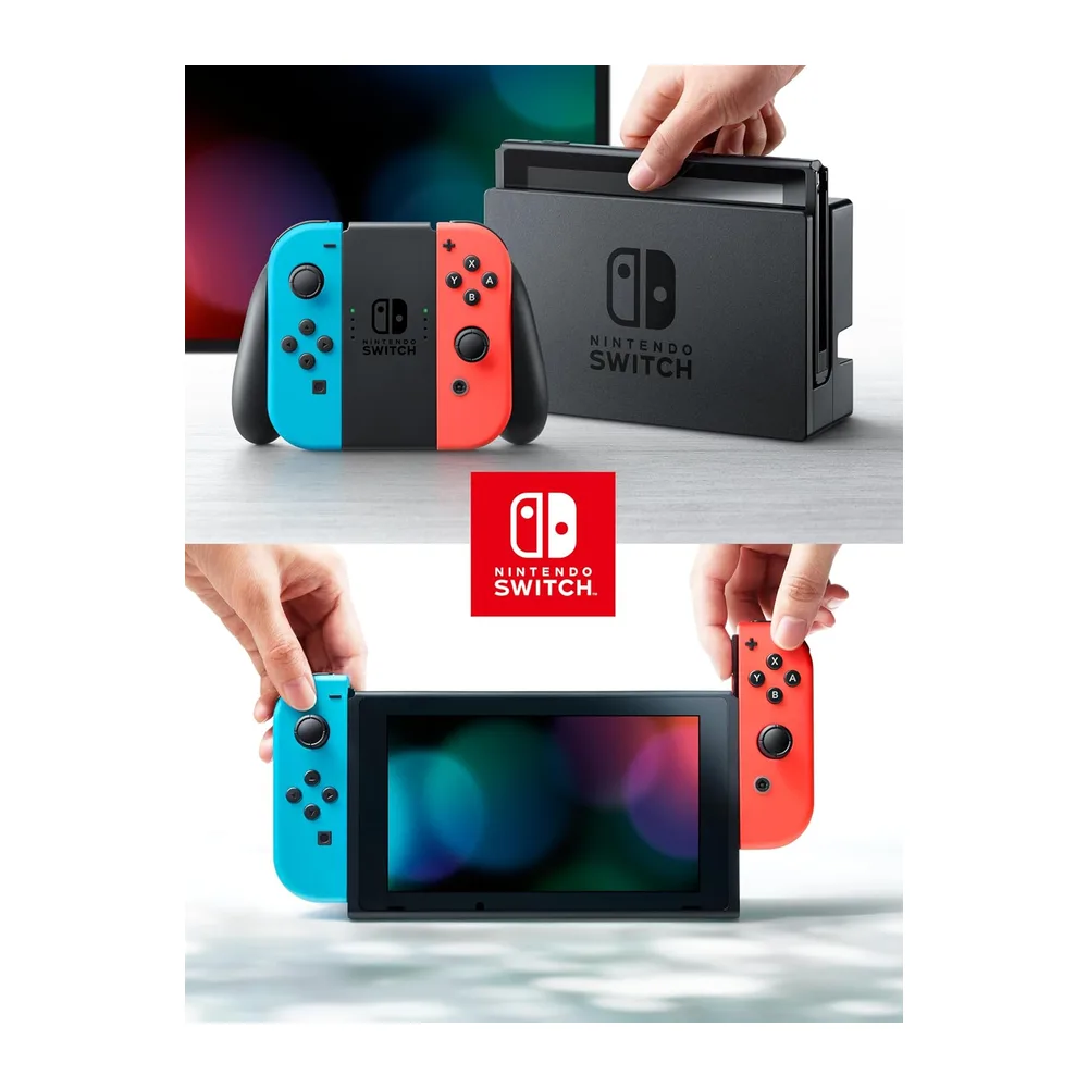 Nintendo Switch Console (Neon Blauw/Neon Rood) — 5