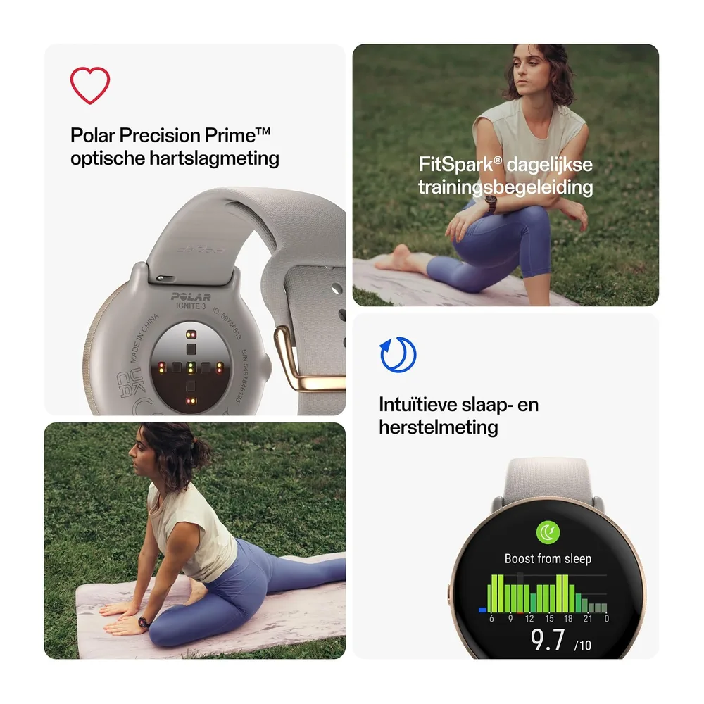 Slaapanalyse, Polshartslag, Spraakbegeleiding, 24/7 activity tracking — 5
