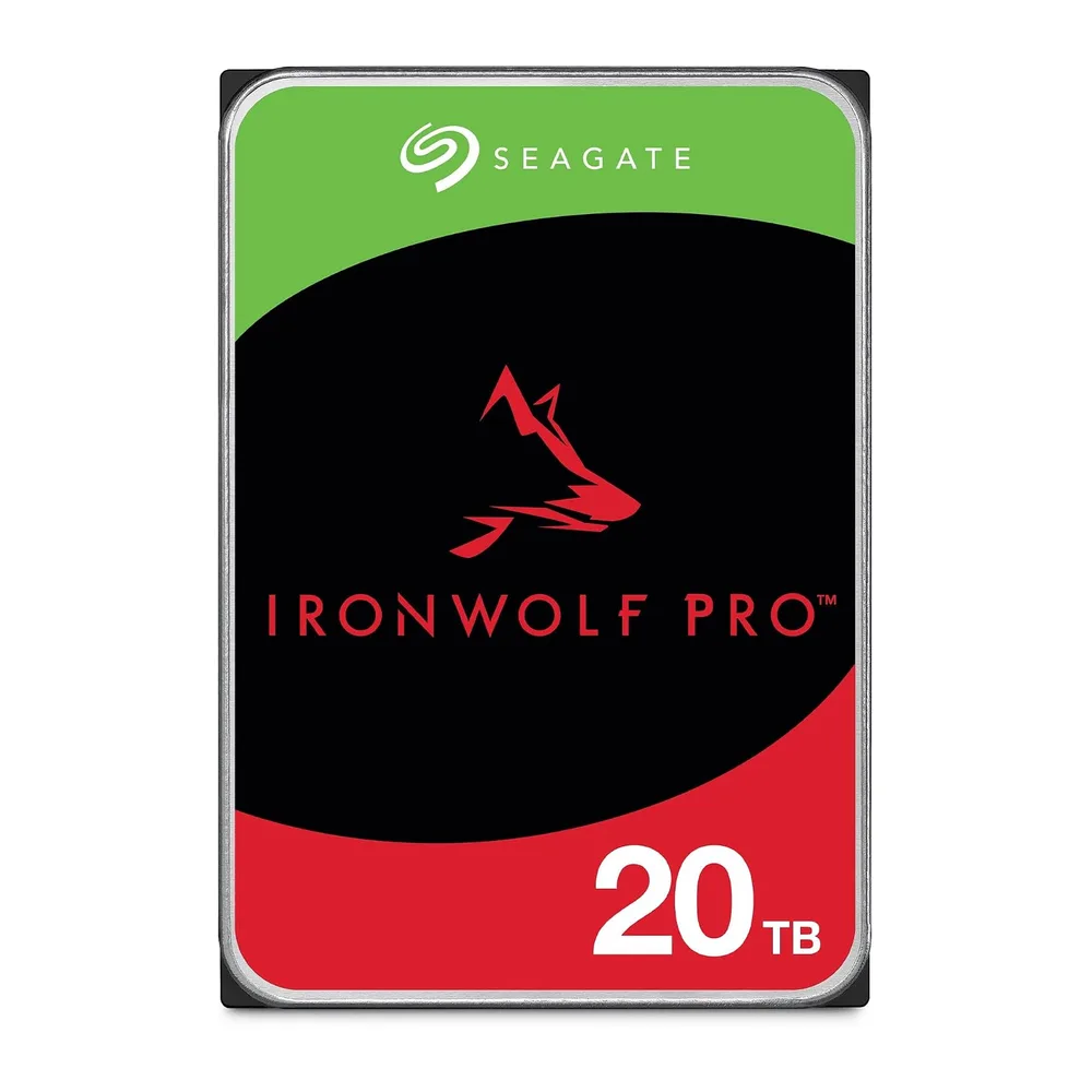 Seagate IronWolf Pro, NAS interne harde schijf 20TB HDD, 3,5 inch, 7200 rpm, CMR, 256 MB cache, SATA 6GB/S, — 4