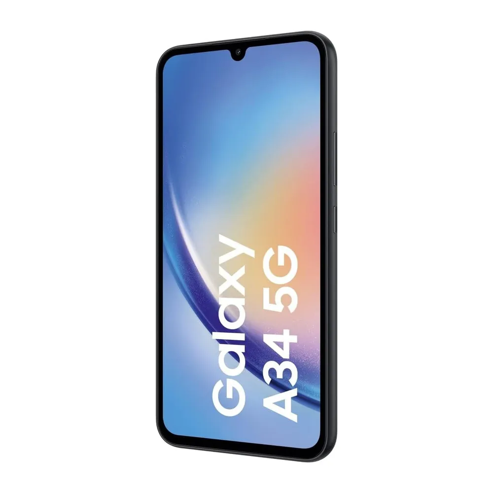 Samsung A346B Galaxy A34 5G, unlocked, 128 GB/6 GB RAM, Dual-SIM Awesome-Grafiet (Refurbished) — 2