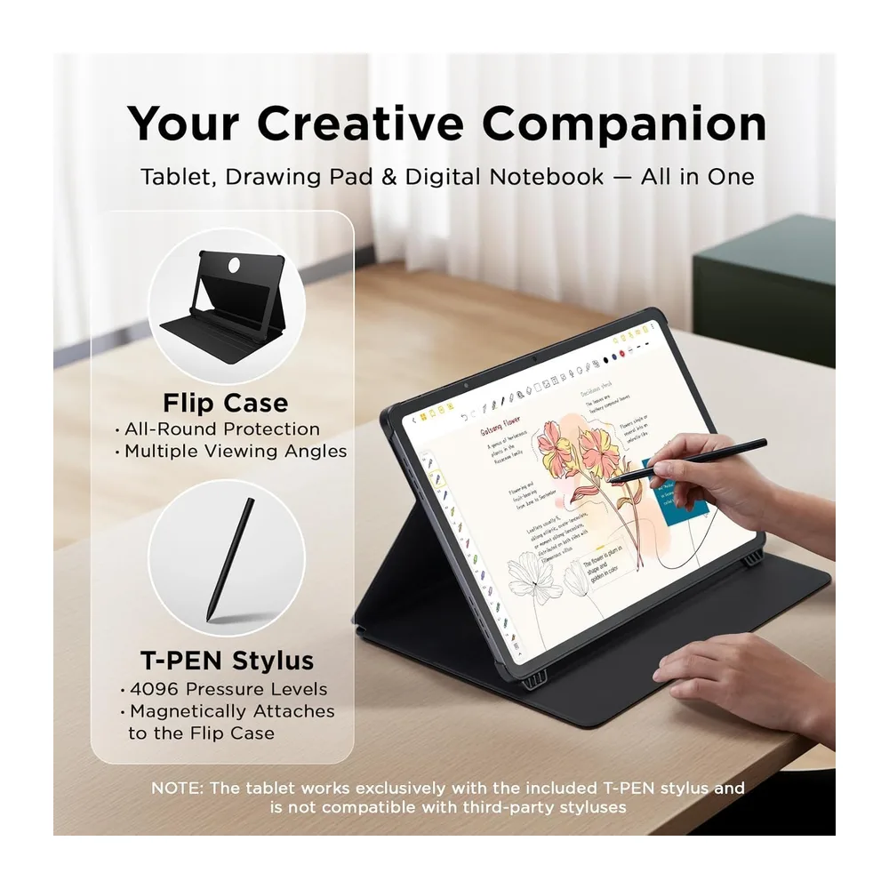 TCL NXTPAPER 14 + Flip Case + T-Pen - Tablet Wi-Fi Display NXTPAPER 14 inch 16GB RAM (8GB + 8GB RAM — 2