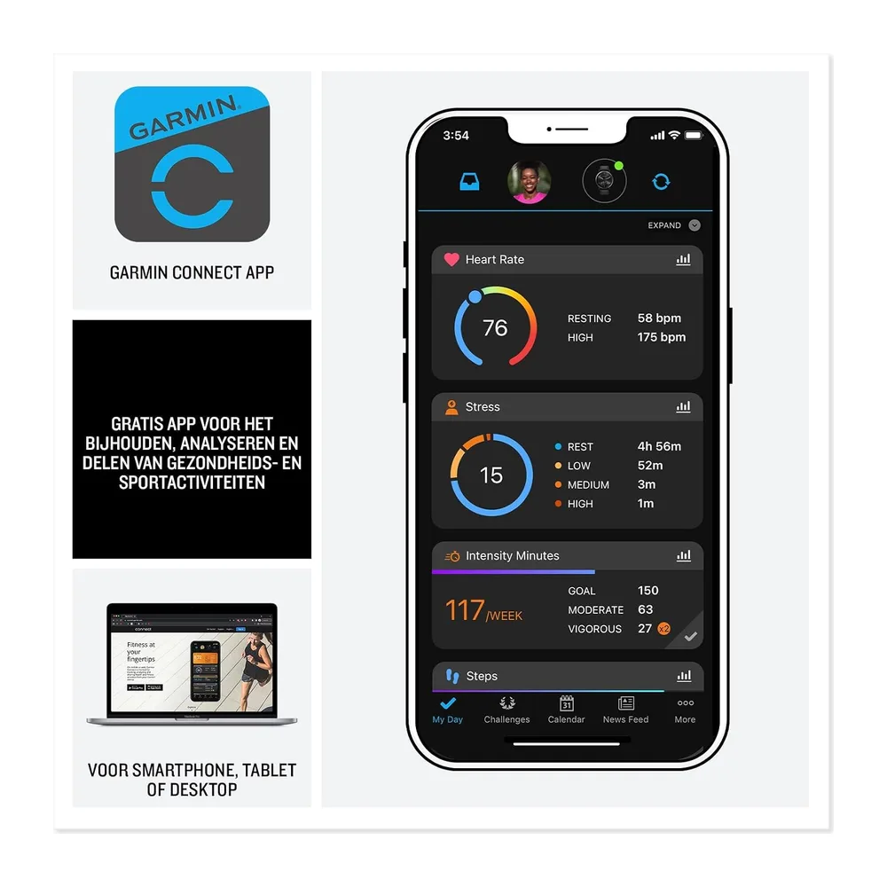 Garmin Lily 2, Dames smartwatch, Stijlvol ontwerp, Activity tracker, 18 sport apps, 5 dagen batterij, Slaap — 5