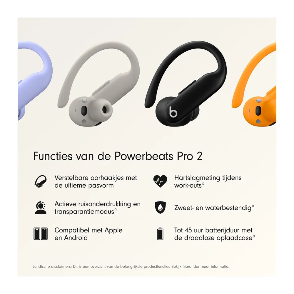 Beats Powerbeats Pro 2, draadloze oortjes met bluetooth, ruisonderdrukking, hartslagmeting, IPX4 en tot 45 — 2