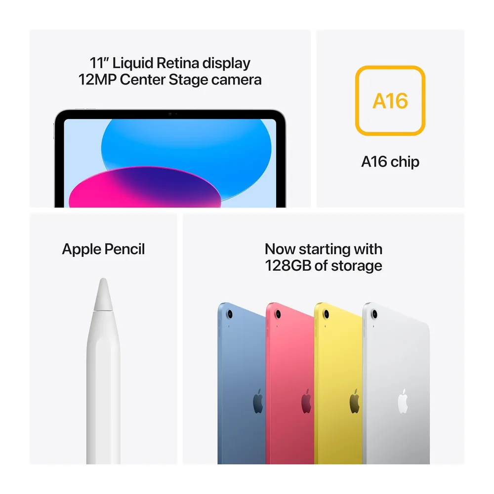 Apple iPad met A16 chip: 11 inch Liquid Retina-display — 5