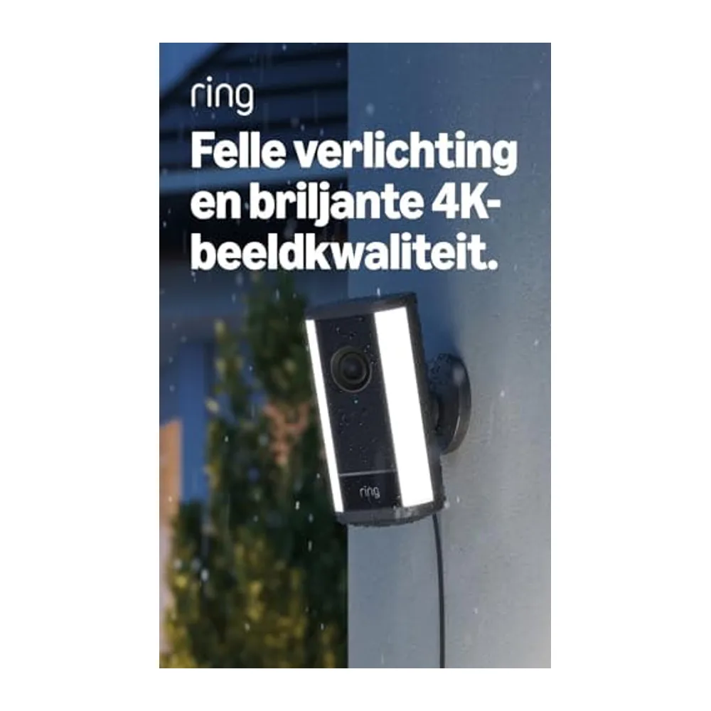 Ring Spotlight Camera 4K Pro (nieuwste generatie) met stekkeradapter
