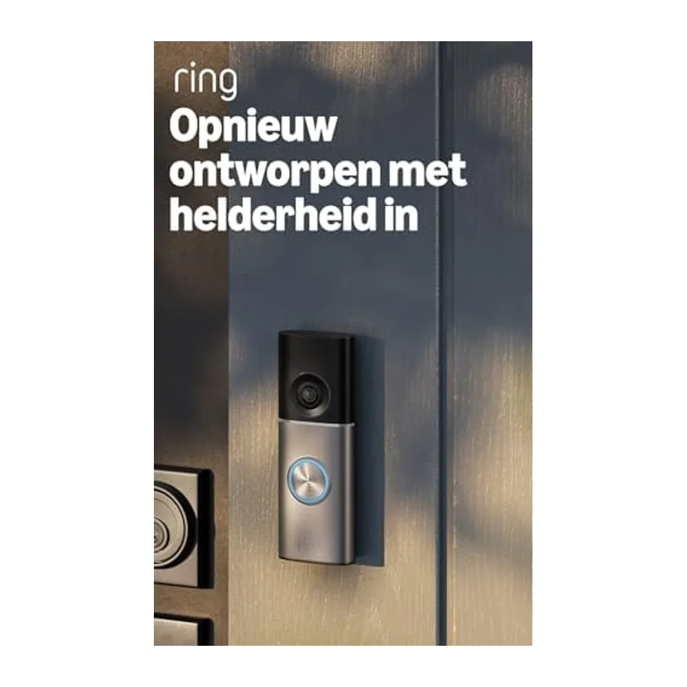 Ring Wired Video Doorbell 4K Pro, bedrade videodeurbel (nieuwste generatie), met stekkeradapter,