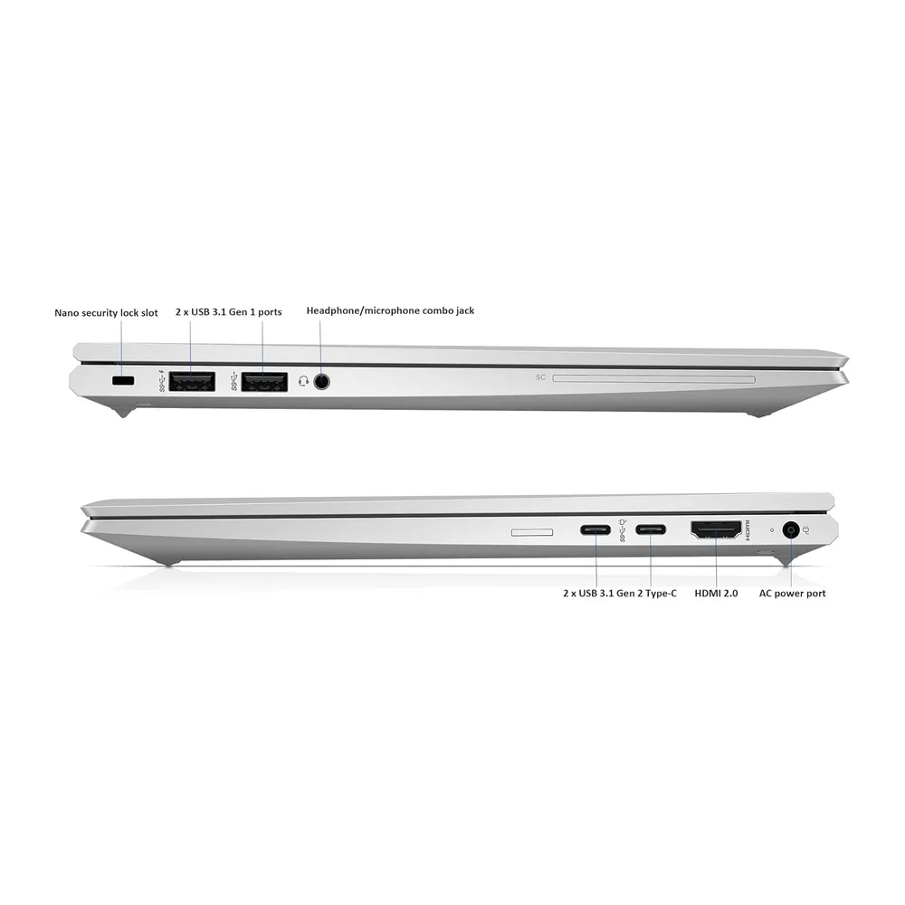 HP EliteBook 845 G7 Business laptop, 14 inch FHD, AMD Ryzen 5 Pro 4650U, 16 GB RAM, 256 GB SSD, — 5