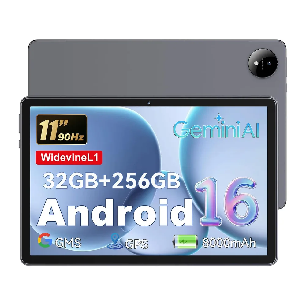 Tablet 11 Inch Android 16, 24 GB RAM + 256 GB ROM, 8000 mAh [Energieklasse E]