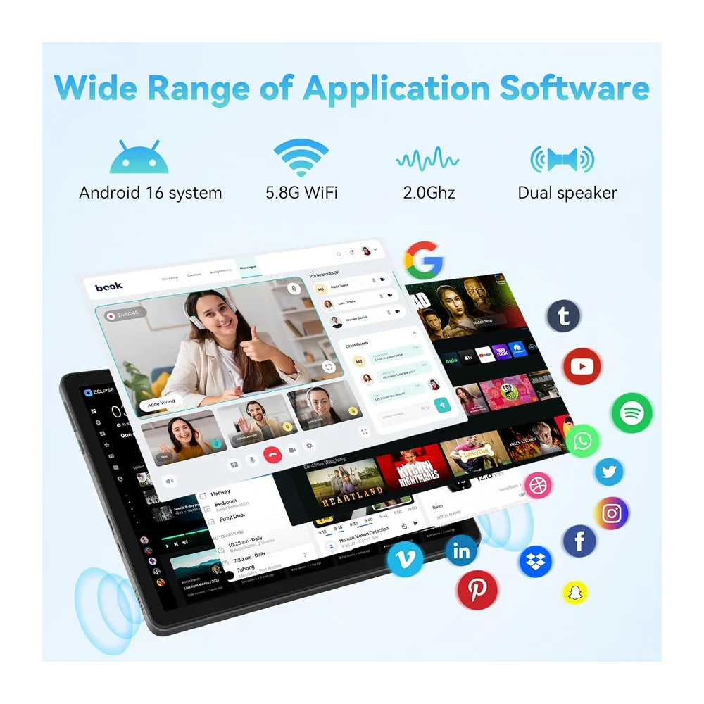 Tablet 11 Inch Android 16, 24 GB RAM + 256 GB ROM, 8000 mAh [Energieklasse E] — 3