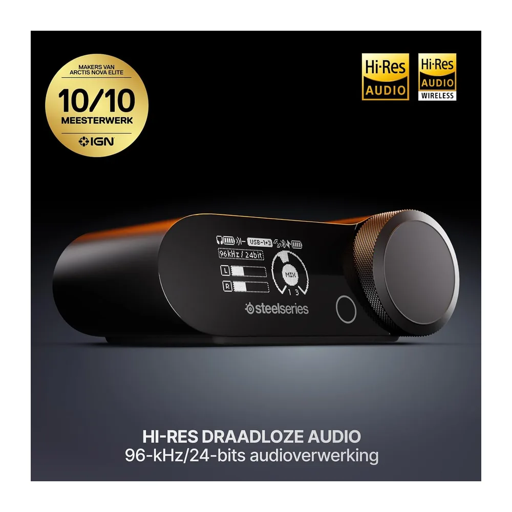 SteelSeries Arctis Nova Pro Omni - Hi‑Res draadloze gamingheadset, 96kHz/24-bit, ANC, ClearCast — 2