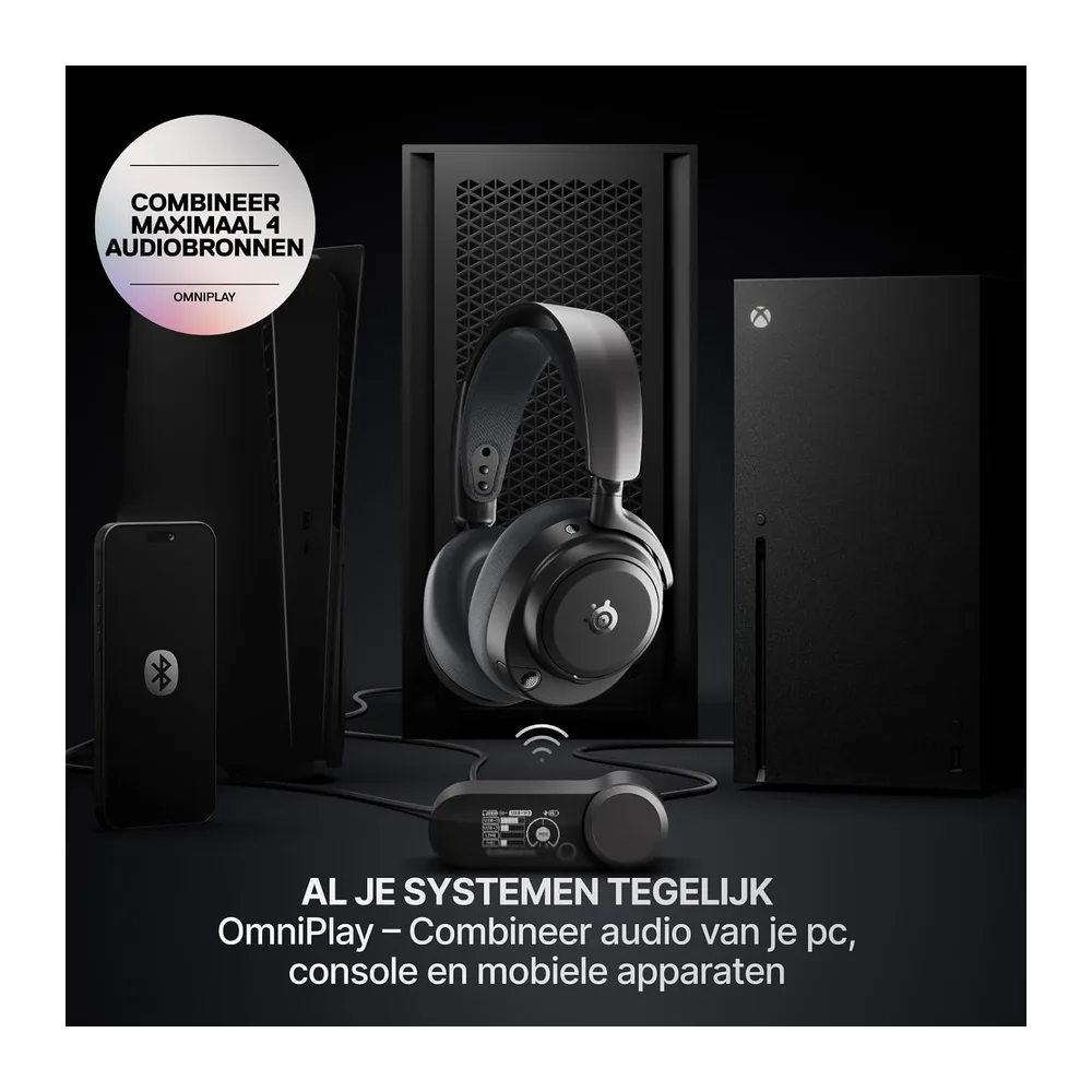 SteelSeries Arctis Nova Pro Omni - Hi‑Res draadloze gamingheadset, 96kHz/24-bit, ANC, ClearCast — 3