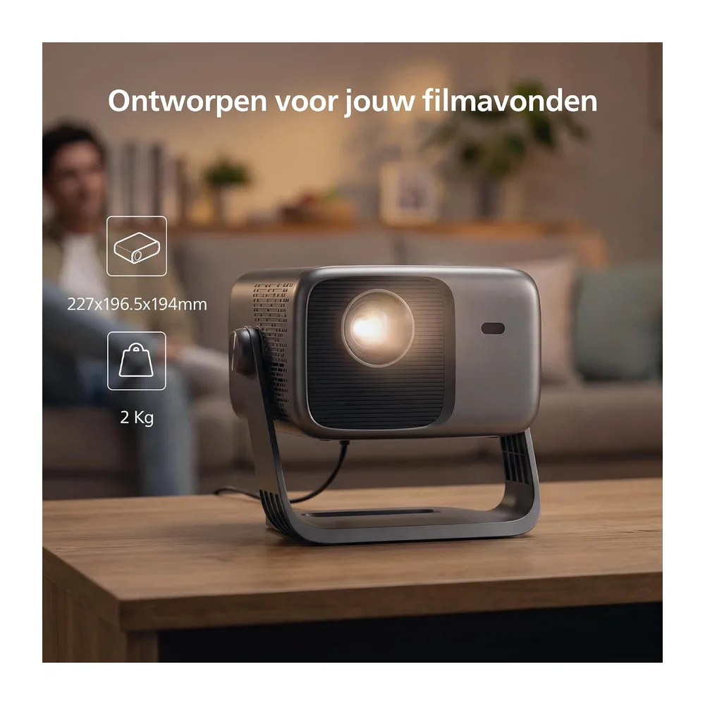 Philips NeoPix 460 Smart LCD LED-beamer, Full HD 1080p, 500 ANSI lumen, 100 inch scherm, Google TV, WLAN, — 2