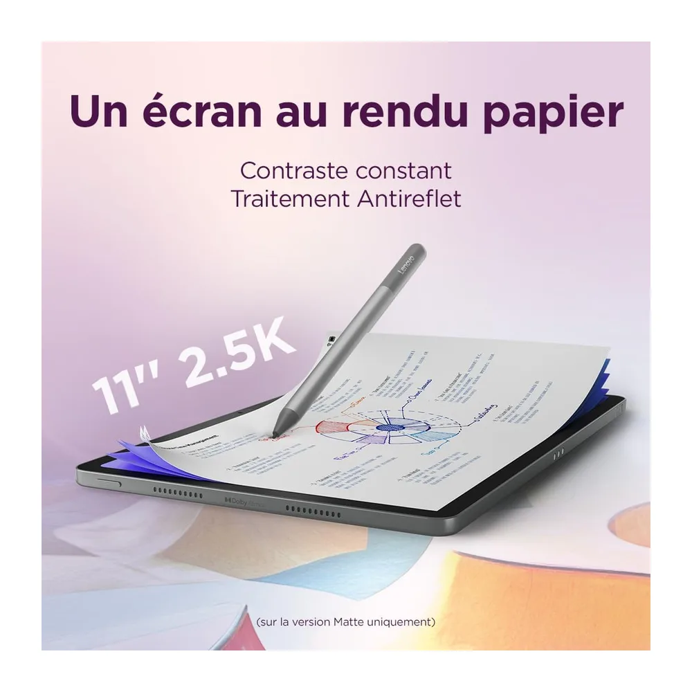 Lenovo Idea Tab - Tablet met touchscreen, geïntegreerde AI 11'' 2.5K, 90Hz (MediaTek Dimensity 6300, 8Coeurs, RAM 8Go
