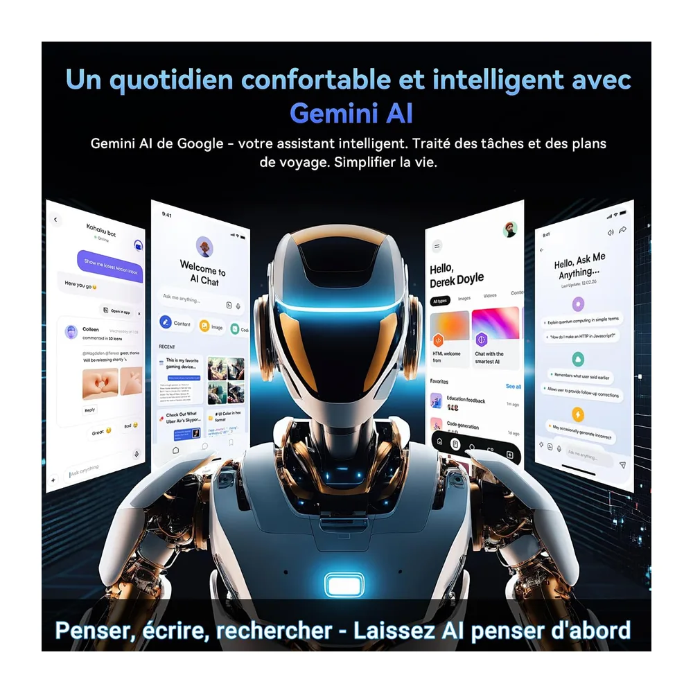 TABWEE T90 Tablette Tactile 11 Pouces Android 16 avec Clavier et Stylet | Gemini AI 4.0, 24 Go RAM+128 Go ROM(TF 2 To), 