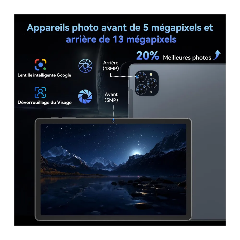 TABWEE T90 Tablette Tactile 11 Pouces Android 16 avec Clavier et Stylet | Gemini AI 4.0, 24 Go RAM+128 Go ROM(TF 2 To), 
