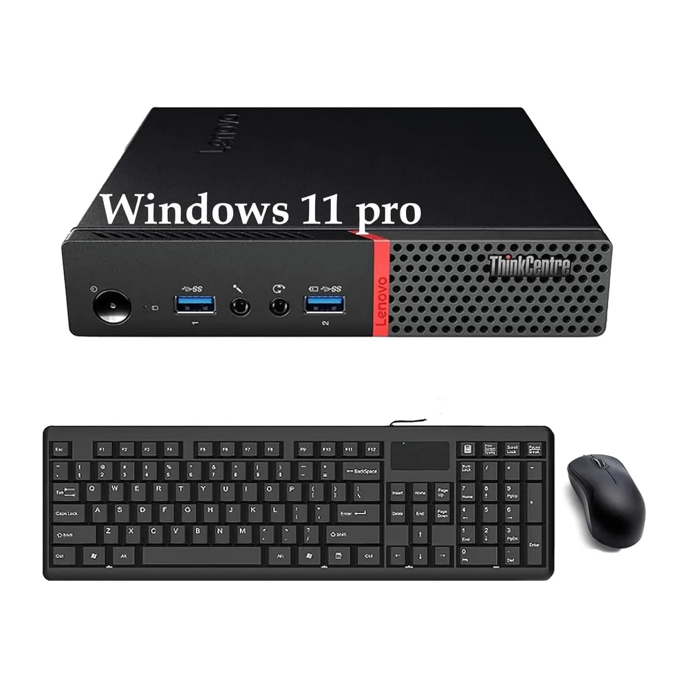 Lenovo ThinkCentre M700 Mini Desktop PC, Intel Core i7-6700T, 16 Go de RAM, SSD de 512 Go, WiFi & Bluetooth, Clavier US 